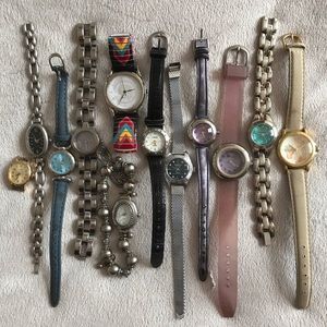 12 watches Lorus Kronatron Timex Quartz Mudd